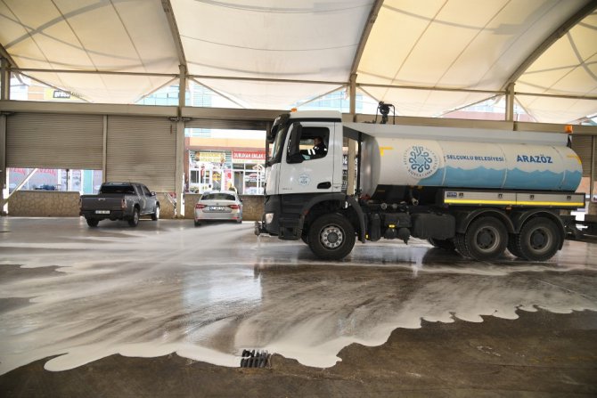 Selçuklu’da pazar yerleri dezenfekte edildi