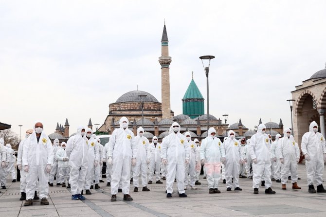 Konya Büyükşehirden dezenfeksiyon seferberliği