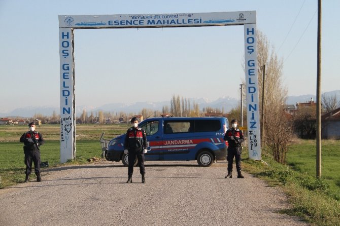 Beyşehir’in bir mahallesinde karantina tedbirleri sürüyor