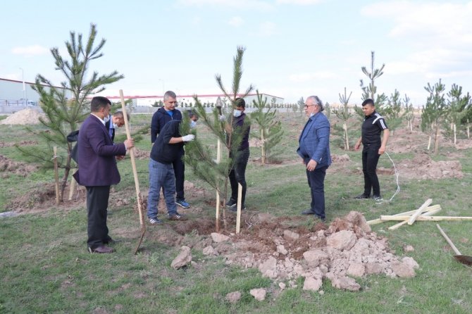 Aksaray’da ’inadına üretim, inadına yatırım’ sloganıyla 5 bin fidan toprakla buluştu