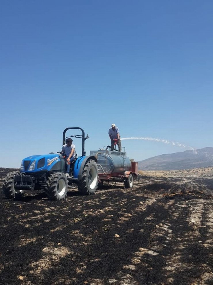 Beyşehir’de arazi yangını