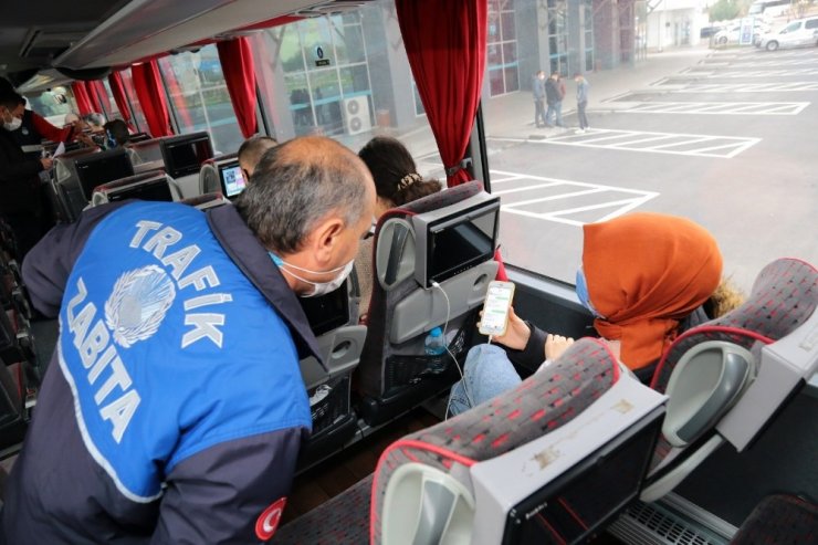 Şehirlerarası otobüs terminalinde HES kodu denetimi