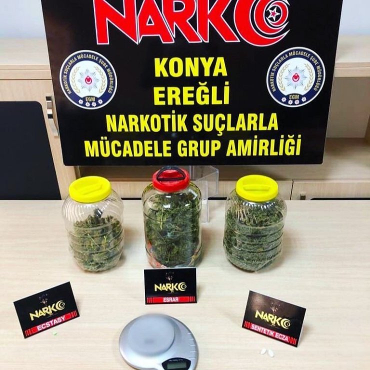 Konya’da 5 bin 50 gram esrar yakalandı