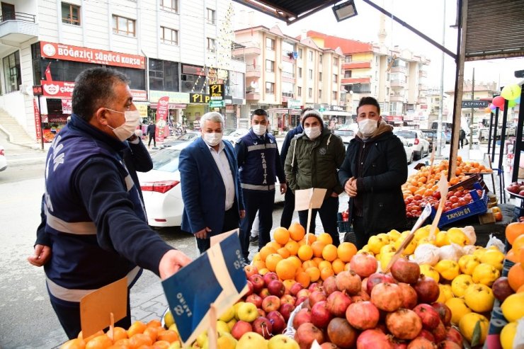 Mamak Zabıtası’ndan kaldırım işgal denetimi