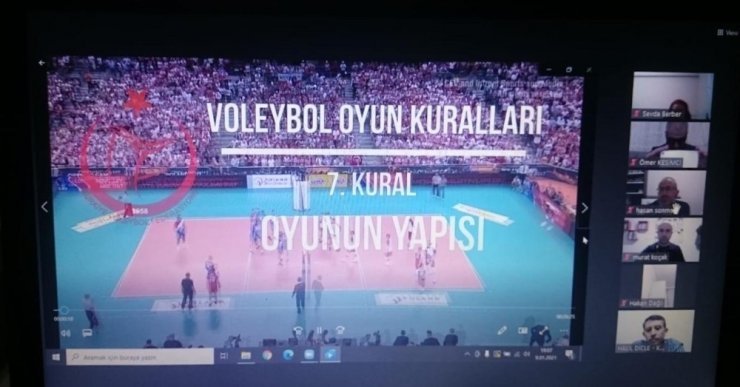 Voleybol İl Temsilciliği Ocak ayı online hakem ve gözlemci semineri yapıldı