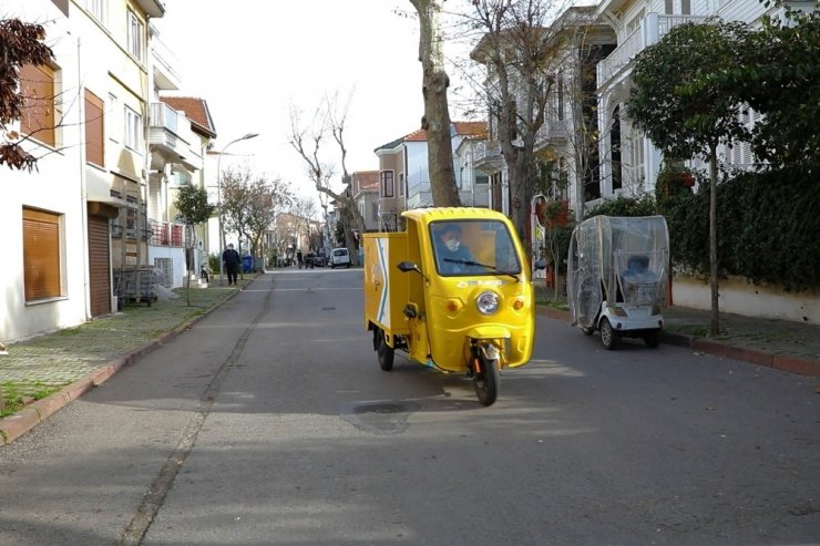 PTT’nin çevre dostu elektrikli araçları Adalar’da hizmete başladı