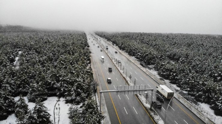 Başkent’tin kartpostallık kar manzaraları havadan görüntülendi