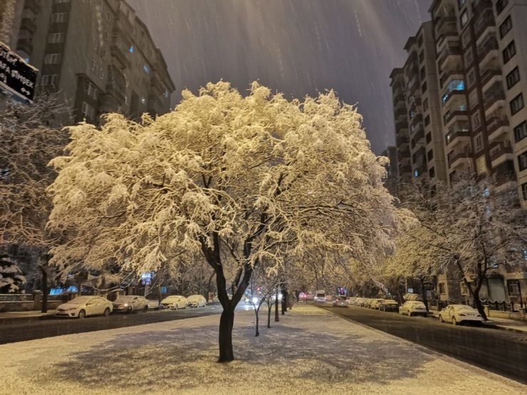 Kayseri’ye yılın ilk karı düştü