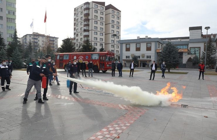 Talas personeline yangın eğitimi