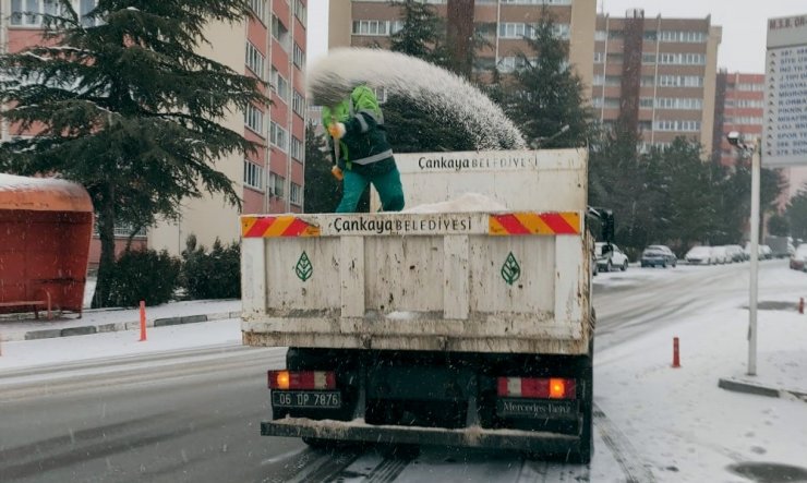 Çankaya Belediyesi kar nöbetinde