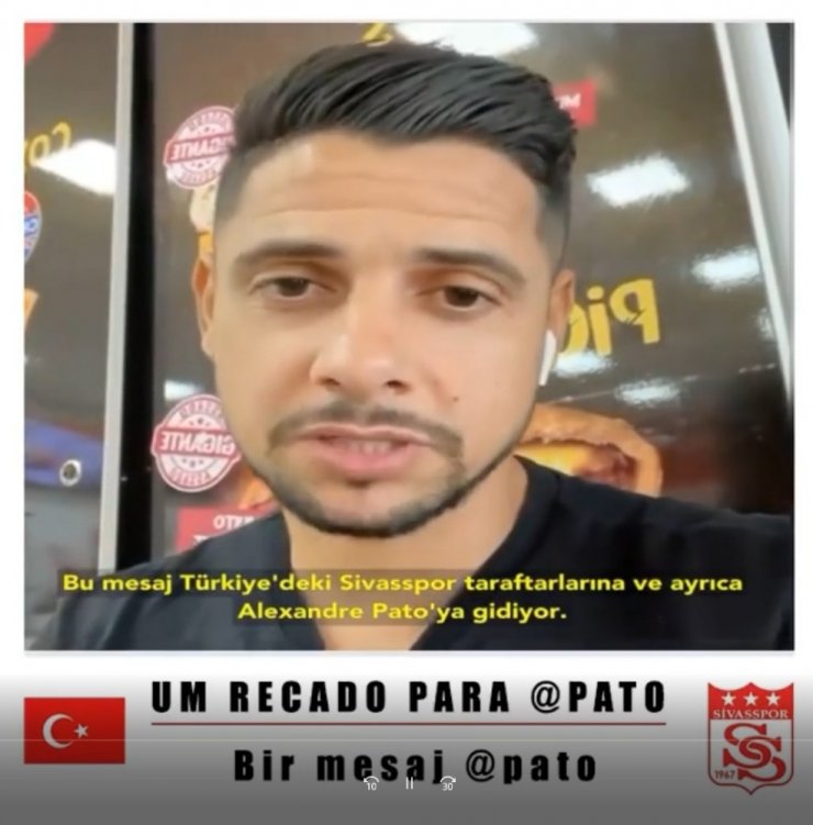 Yıldız futbolcu Cicinho’dan Pato’ya öneri: "Sivasspor’a git"