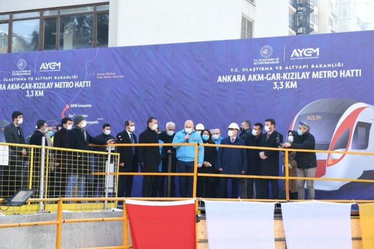 AKM-Gar-Kızılay metrosu Kızılay kesiminde kazı başladı