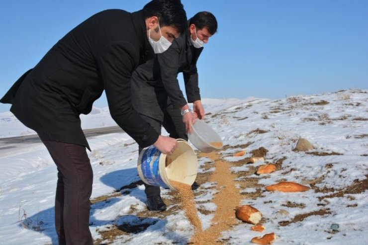 Yaban hayatını unutmadılar, doğaya yem bıraktılar