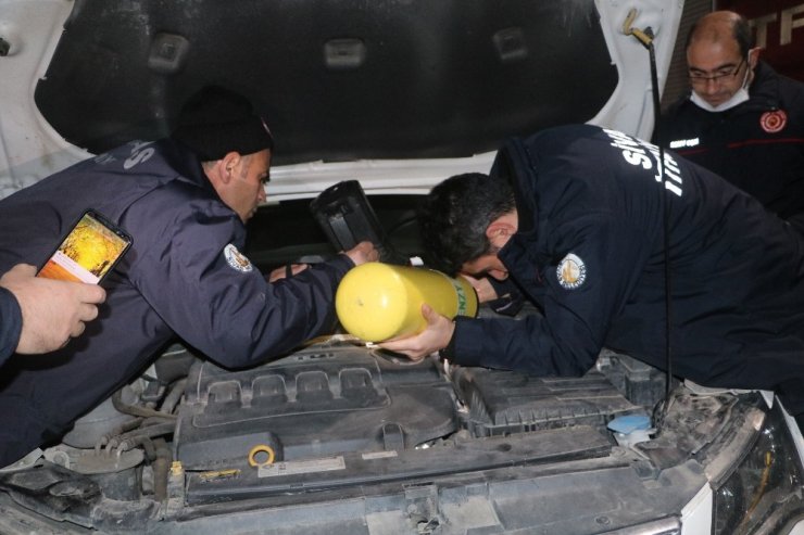 Hırçın kedi, ekipleri alarma geçirdi: Çıkması için hamsi bile verdiler