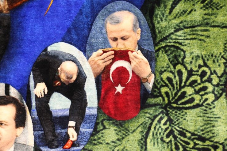 Cumhurbaşkanı Erdoğan sevgisi rekorluk halıya dokundu