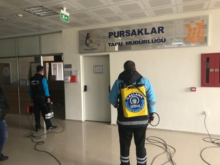 Pursaklar’da dezenfekte çalışmaları üst seviyede