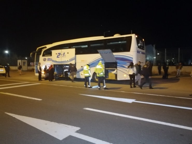 Aksaray’da yolcu otobüsünde şüpheli paket alarmı