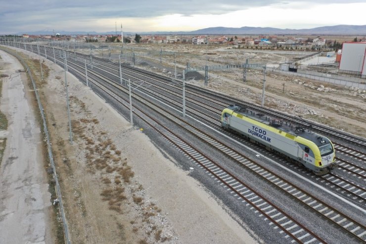 Konya-Karaman Yüksek Hızlı Tren Hattında test sürüşleri başladı