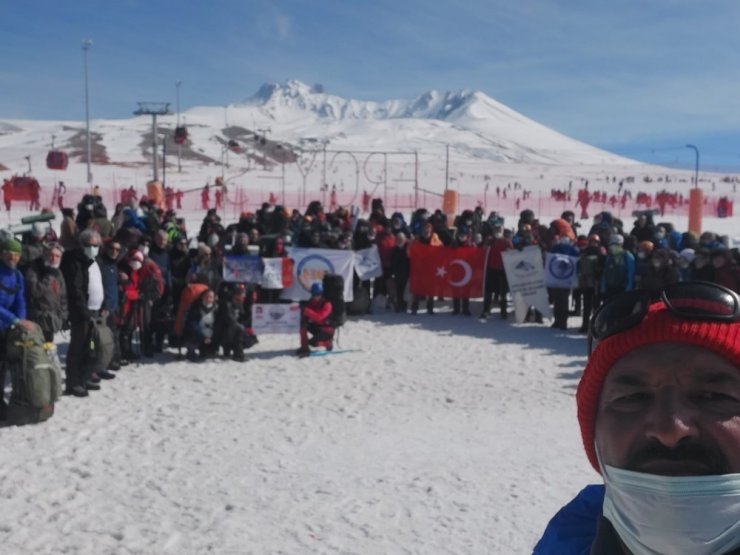 Erciyes Zirve Tırmanışı 130 dağcının katılımı ile başladı