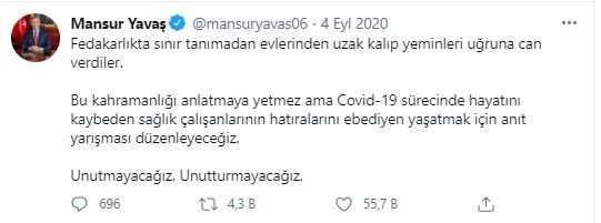 Pandemide yaşamını yitiren sağlık çalışanları için ‘anma mekanı’ proje yarışması