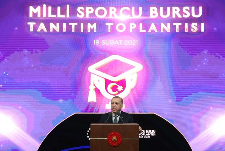 Cumhurbaşkanı Erdoğan, Milli Sporcu Burs Programı’nı tanıttı