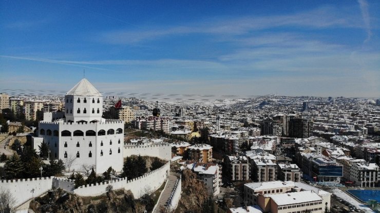 Başkent’te havadan kar manzaraları