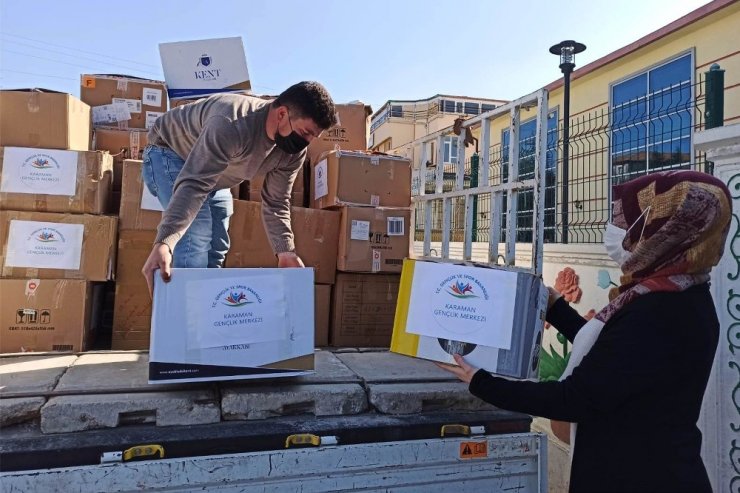 Karaman Gençlik Merkezi’nden İdlib’deki çocuklara yardım