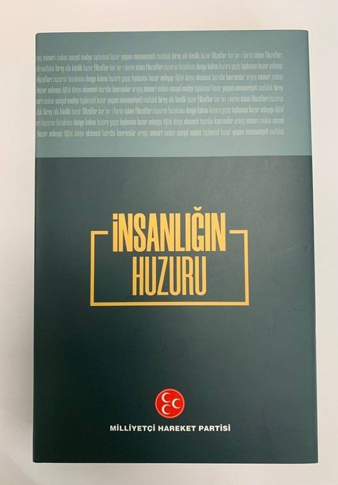 MHP’den “İnsanlığın Huzuru Projesi"