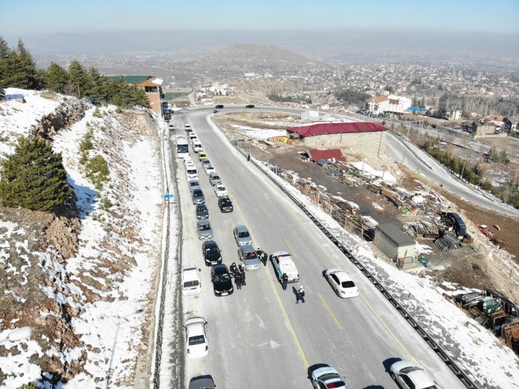 Erciyes’te denetimler artırıldı, pistler turistlere kaldı