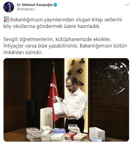 Bakan Ziya Selçuk’tan Bakan Kasapoğlu’na teşekkür