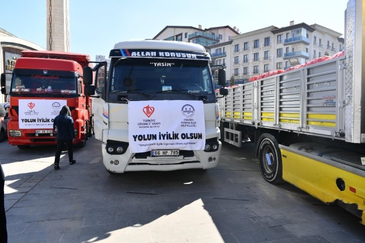 İdlip ve Azez’deki ihtiyaç sahiplerine bir yardım da Mamak’tan