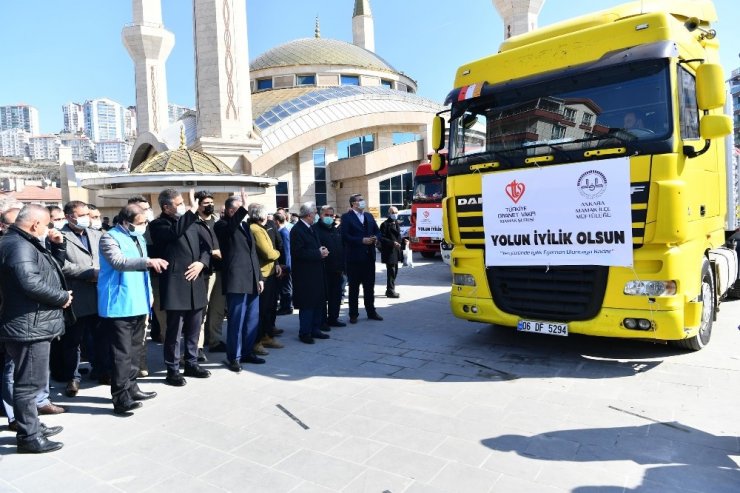 İdlip ve Azez’deki ihtiyaç sahiplerine bir yardım da Mamak’tan