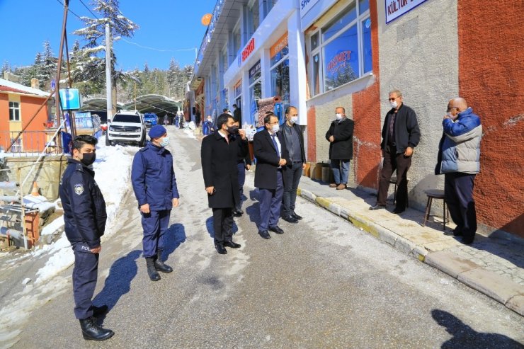 Hadim’de korona virüs tedbirleri denetlendi