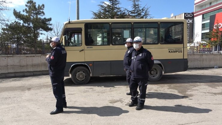 Vaka artışının sürdüğü ’yüksek riskli’ Kırıkkale’de toplu taşıma araçları denetlendi