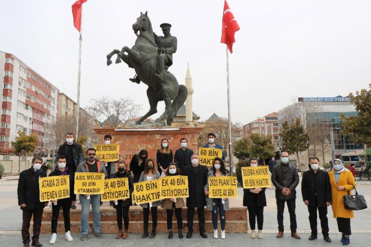 Atanamayan öğretmenler, atanma taleplerini anlattı