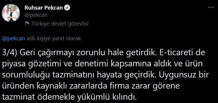 Bakan Pekcan: “Ürünlerin piyasaya arz edilmesine ilişkin pek çok önemli yenilik getirilmiş olduk”