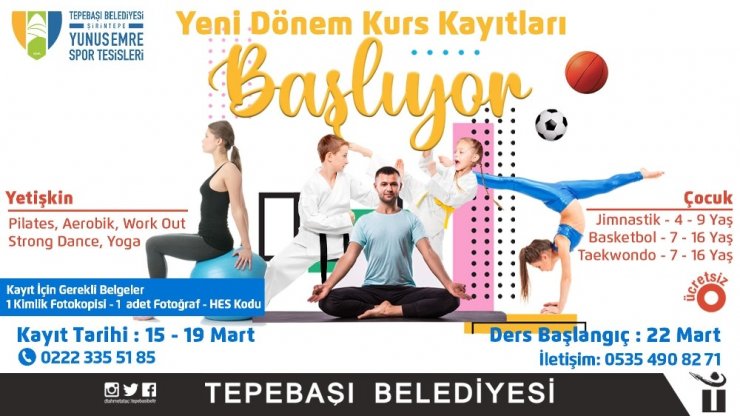 Yunus Emre’de yeni dönem kurs kayıtları başladı