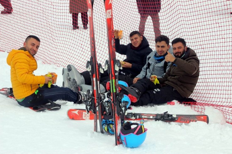 Erciyes’te hafta sonu yoğunluğu