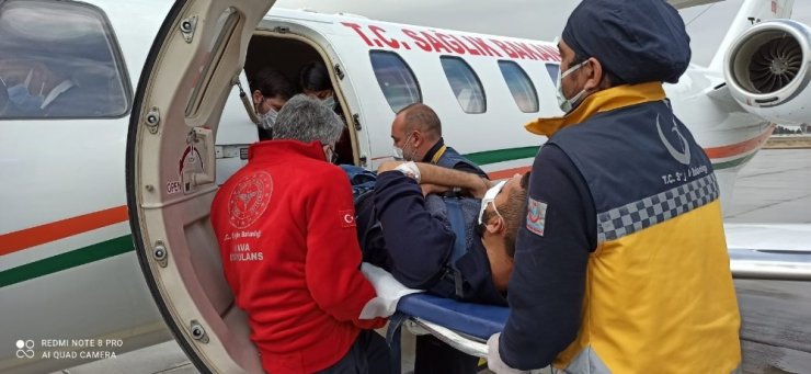 Uçak ambulans Hızır gibi yetişti