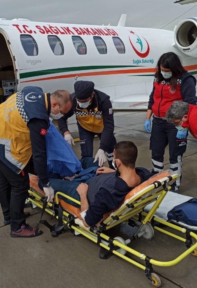 Uçak ambulans Hızır gibi yetişti