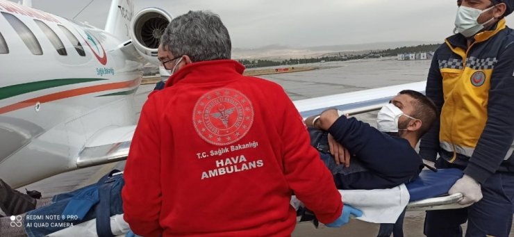 Uçak ambulans Hızır gibi yetişti