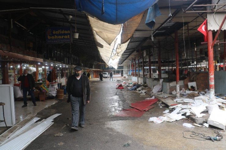 Perakende Sebze Halinde yenileme çalışmalarına başlandı