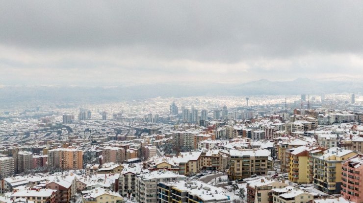 Ankara’da kartpostallık kar manzaraları