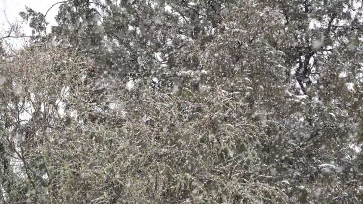 Kırıkkale’de lapa lapa kar yağışı