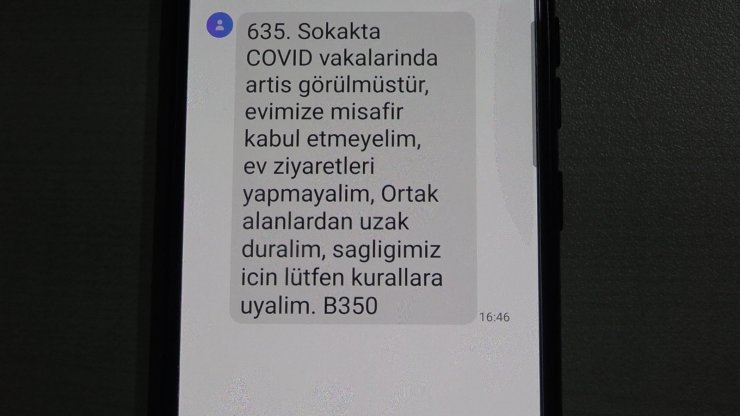 Vaka artışının yaşandığı bölgedeki vatandaşlar "SMS" ile bilgilendiriliyor