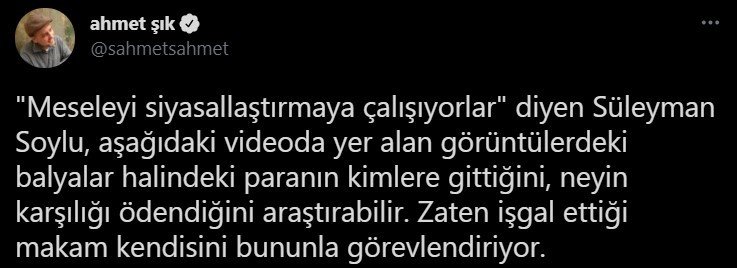 Bakan Yardımcısı Çataklı’dan HDP Milletvekili Şık’a cevap