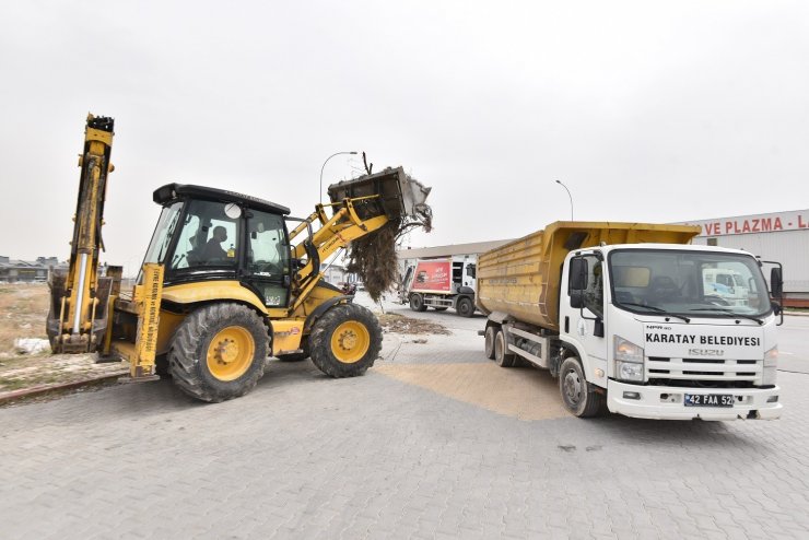 Karatay’daki sanayi sitelerinde temizlik çalışmaları başlatıldı