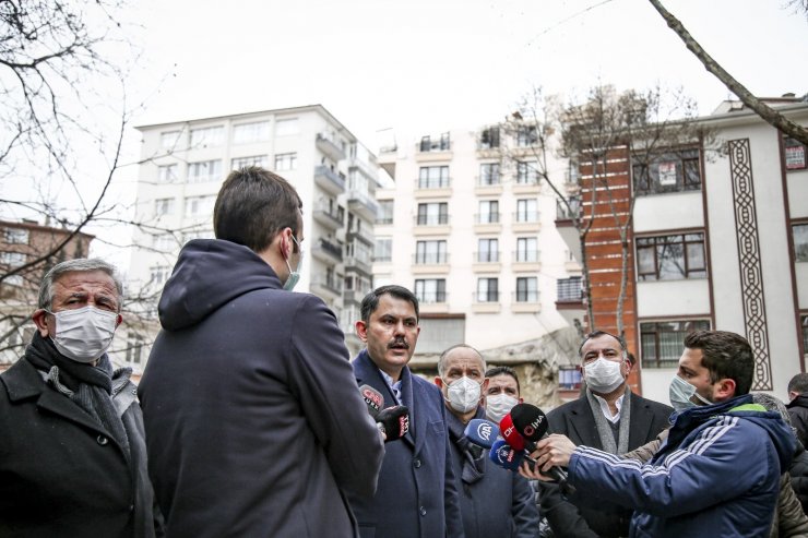 Bakan Kurum: “Yapılan kontrolsüz kazı sebebiyle Açelya Apartmanı ve etrafındaki apartmanlar şu an için risk altında”