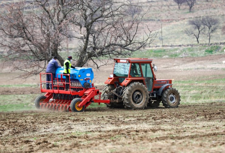 Talas’ta anıza direkt ekim makinesi ile ekimler başladı