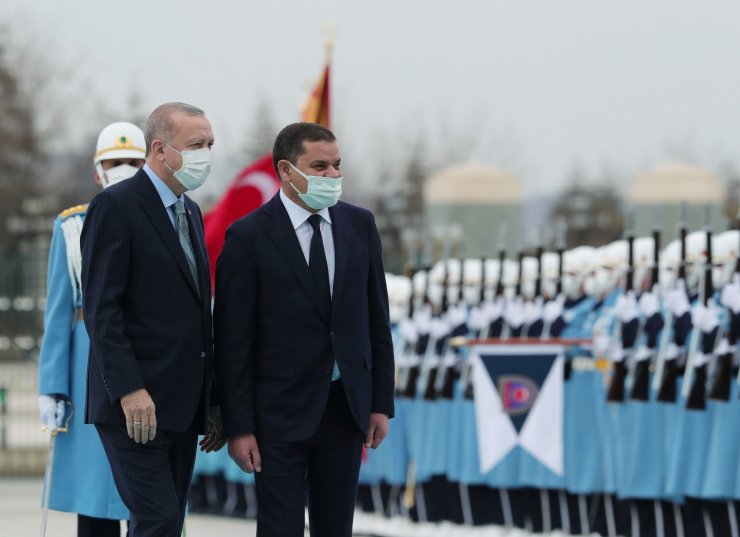 Cumhurbaşkanı Erdoğan, Libya Milli Birlik Hükümeti Başbakanı Dibeybe’yi kabul etti